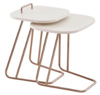 Set măsuţe cafea Dogtas Nicole 3200395540 Cream/Bronze