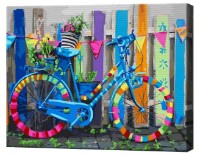 Tablou pe numere Art Gallery Premium Bicicletă multicoloră GX43626