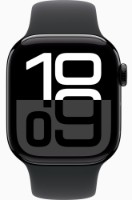 Смарт-часы Apple Watch Series 10 GPS 42mm Jet Black Aluminium Case with Black Sport Band M/L (MWWF3)