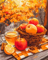 Картина по номерам Brushme Яблоки с корицей (BS54181FC)