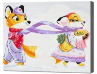 Tablou pe numere Brushme Dragostea roșcată KBS0137