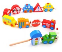 Joc educativ Tooky Toy Lacing Transportation Vehicles (TKB512-B)
