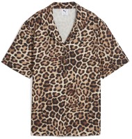 Cămașă damă Puma Wardrobe Ess Leo Luxe Relaxed Aop Shirt Wv Alpine Snow, s.XS