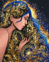 Tablou pe numere Brushme Nimfă de aur BS54017