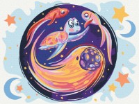 Картина по номерам Brushme Комета и черепаха KBS0120