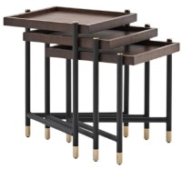 Set măsuţe cafea Dogtas Matilda 3120007345 Walnut/Black 3pcs