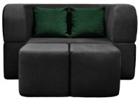 Бескаркасный диван Edka Vega 140x200x40 M37 Black