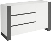 Комод Magnusplus Combo 1300x788x421 Grafit/Alb