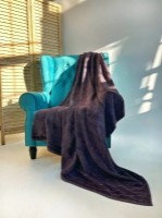 Покрывало Bumbacel Cuvertura Velur Stripes Violet (5043_150x200_19-3619-3)