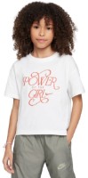 Детская футболка Nike G Nsw Tee Power White, s.S