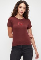 Женская футболка Nike W Nsw Ss Slim Tee Pnx Grx Dark Team Red, s.M