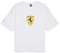Женская футболка Puma Ferrari Race Big Shield Oversized Puma White, s.XL