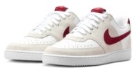 Ghete pentru dame Nike W Court Vision Low White/Adobe/Dragon Red/Team Red, s.40