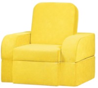 Бескаркасное раскладное кресло Edka Terra 3in1 100x200x30 M13 Sunny Yellow