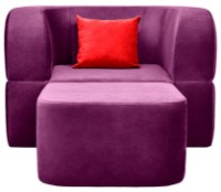 Fotoliu extensibil Edka Vega 120x200x40 M10 Dark Purple