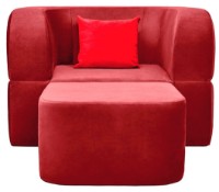 Бескаркасное раскладное кресло Edka Vega 120x200x40 M11 Red