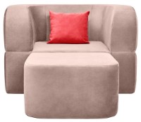 Бескаркасное раскладное кресло Edka Vega 120x200x40 M19 Pink Powder