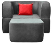 Fotoliu extensibil Edka Vega 120x200x40 M18 Dark Grey