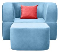 Fotoliu extensibil Edka Vega 120x200x40 M21 Light Blue