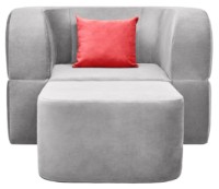 Бескаркасное раскладное кресло Edka Vega 120x200x40 M9 Grey