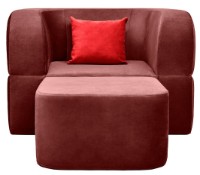 Fotoliu extensibil Edka Vega 100x200x40 M31 Burgundy