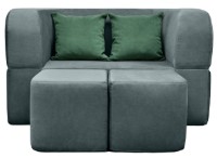 Canapea fără ramă Edka Vega 140x200x40 M32 Grey Graphite