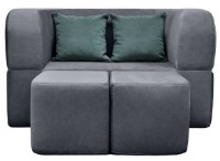 Canapea fără ramă Edka Vega 140x200x40 M18 Dark Grey