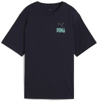 Tricou de dame Puma Wardrobe Ess Road To Unity Relaxed Graphic Tee New Navy, s.S