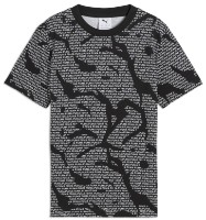 Детская футболка Puma Ess Logo Lab Aop Tee B Puma Black, s.164