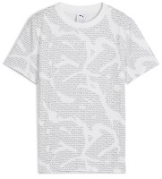 Детская футболка Puma Ess Logo Lab Aop Tee B Puma White, s.164