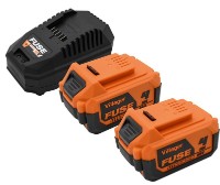 Зарядное устройство+2 батареи Villager Fuse 18V 4.5A+ Set Battery 2x4.0Ah