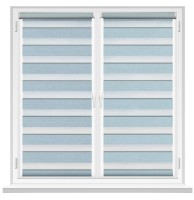 Рулонные шторы Msrolls Day Night Ton 616/24 Blue 0.95x1.70m