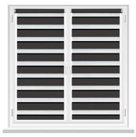 Рулонные шторы Msrolls Day Night Ton 616/15 Black 0.50x1.70m