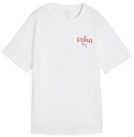 Tricou de dame Puma Wardrobe Ess Floral Pack Relaxed Graphic Tee Puma White, s.XS