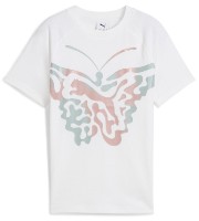 Tricou pentru copii Puma Butterfly Vibe Logo Tee G Puma White, s.152