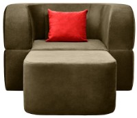 Fotoliu extensibil Edka Vega 120x200x40 M8 Dark Brown