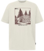 Мужская футболка Jack Wolfskin Freeroamer T M Tent Cotton White, s.L