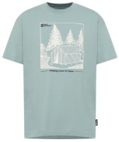 Tricou bărbătesc Jack Wolfskin Freeroamer T M Tent Soft Jade, s.XXL