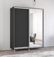 Шкаф-купе Mobildor-Lux Aron Chipboard/Mirror 160x210 Anthracite (aron2355)