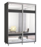 Dulap cu uşi glisante Mobildor-Lux Aron-P 130x230 Anthracite (aronp3235) K3