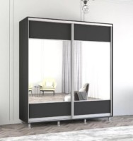 Dulap cu uşi glisante Mobildor-Lux Aron-P 190x210 Anthracite (aronp2865) K1