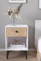 Noptieră Remaks Zambak 1 C White/Atlantic Oak