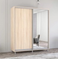 Dulap cu uşi glisante Mobildor-Lux Aron-P Chipboard/Mirror 200x230 Oak Sonoma (00010625)
