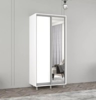 Шкаф-купе Mobildor-Lux Aron-P Chipboard/Mirror 110x220 White (00010658)
