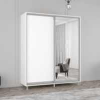 Dulap cu uşi glisante Mobildor-Lux Aron-P Chipboard/Mirror 150x210 White (00010653)