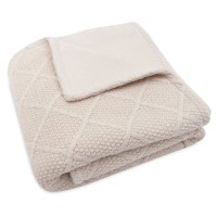 Плед Jollein Check Knit Oatmeal/Teddy Fleece 100x150 (517-522-68040)