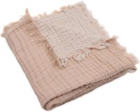 Плед Jollein Fringe Moonstone/Ivory GOTS 120x120 (521-557-68012)