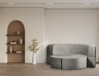 Canapea fără ramă Edka Luna 200 M18 Gri Inchis