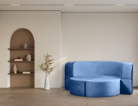 Canapea fără ramă Edka Luna 200 M33 Blue Aquamarine