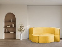 Canapea fără ramă Edka Luna 200 M101 Yellow Ochre